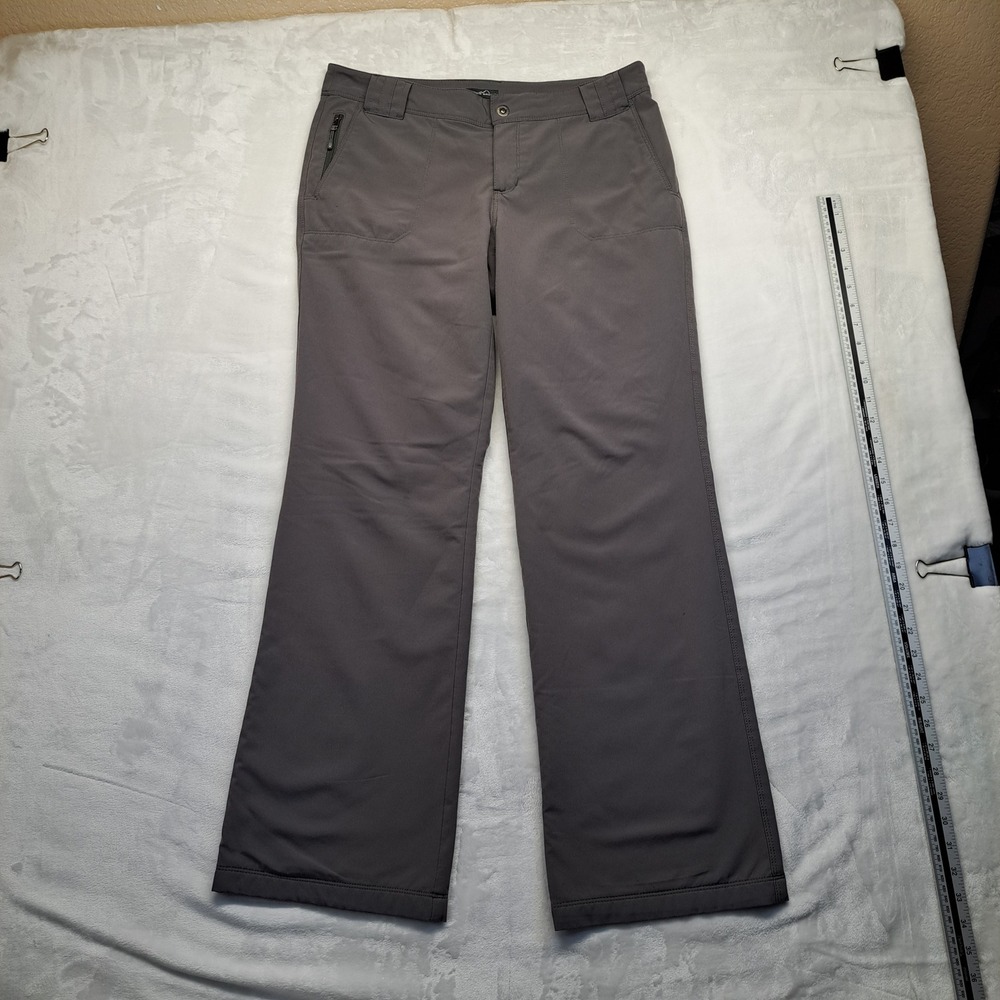 Eddie Bauer Guide Pro Lined Pants Womens 10 Gray Excellent Fleece Insulated
